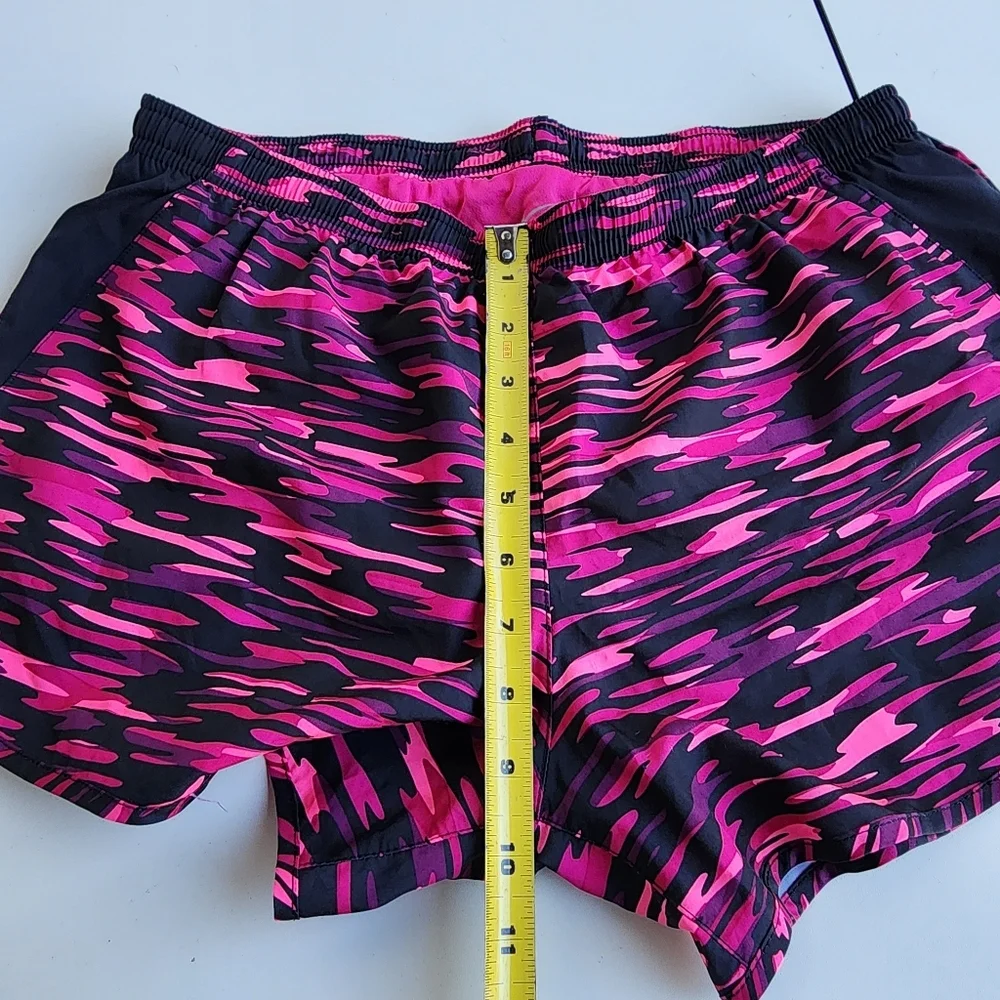 NIKE Women’s Dri-Fit Black & Pink Athletic Running Shorts Elastic Waist Medium - Picture 5 of 11
